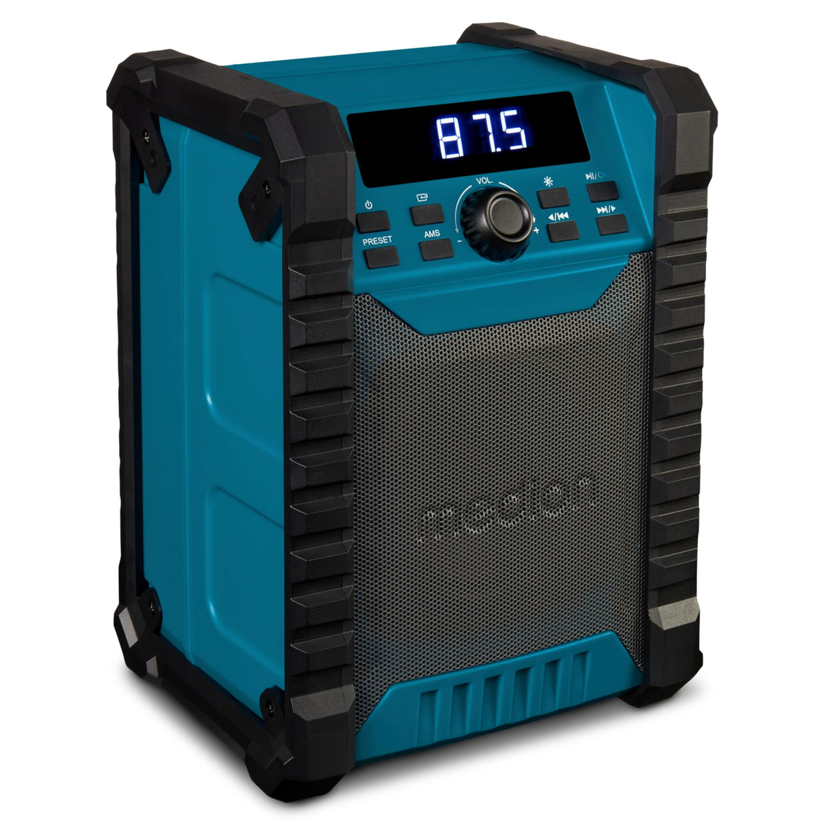 MEDION E65895 Baustellenradio mit Akku, Bluetooth, UKW, IP54, grün – robustes Gehäuse mit Tragegriff