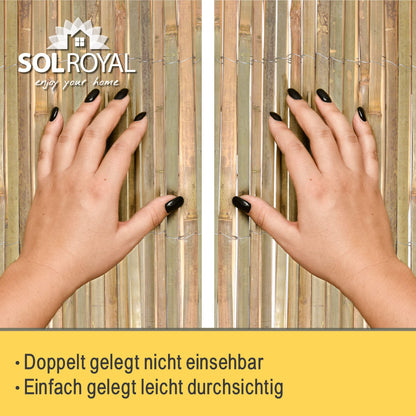 Sol Royal Bambus Sichtschutzmatte B89 90x600 cm für Garten und Balkon