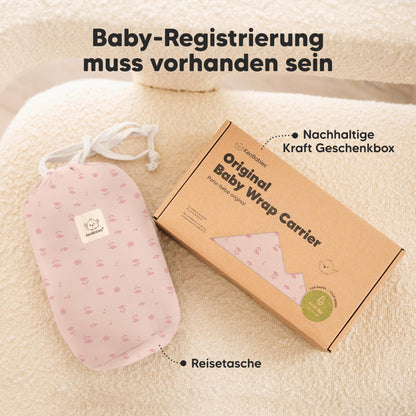 KeaBabies Babytragetuch ab Geburt, atmungsaktiv, Pink Daisies