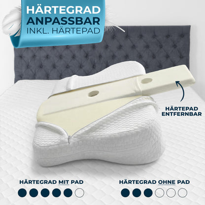 Glückstoff Ergonomisches Nackenkissen aus Memory Foam, Grau