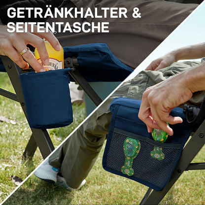 EVER ADVANCED Campingstuhl faltbar, 4-fach verstellbar, bis 150 kg