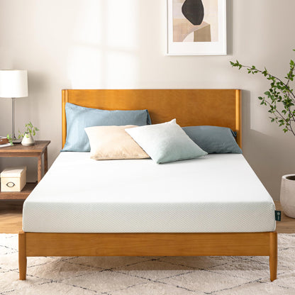 Zinus Orthopädische Schaummatratze 140x200 cm – Härtegrad Mittel. Weiße Schaummatratze, rechteckig, zur ergonomischen Körperstützung im Schlaf.