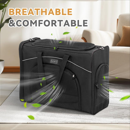 Petsfit Hundetasche Flugzeug Transporttasche Hund Katze L Schwarz
