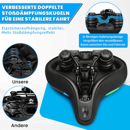 CDYWD Gelsattel extra breit, ergonomischer Fahrradsattel, universal