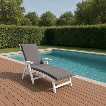 sleepling Liegenauflage 2er Set für Gartenliege, 190x58 cm, anthrazit