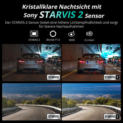 BOTSLAB G300H Plus 4K Dashcam vorne und hinten mit STARVIS 2 Sensor