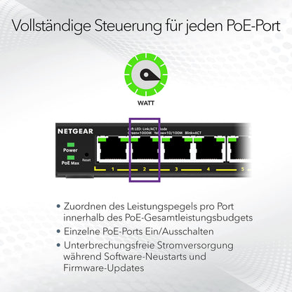 Netgear GS308EP PoE+ Switch 8 Port Gigabit Plus