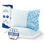 MKS Ergonomisches Memory Foam Kopfkissen 80x80 – 2er Set Kühlgel: Konturiertes 80x80 Kissen mit Kühlgel für Nackenstütze und erholsamen Schlaf.