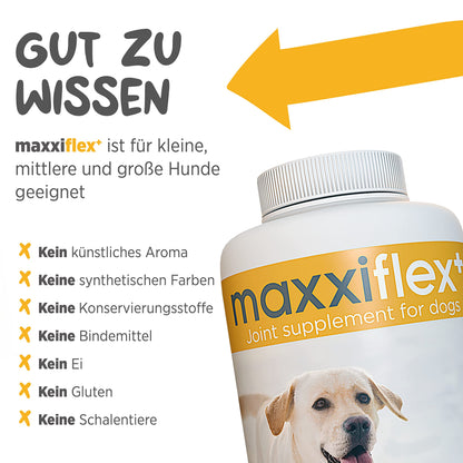 maxxipaws maxxiflex+ Gelenktabletten für Hunde, 120 Stück