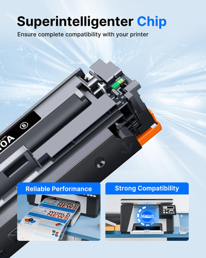 GPC IMAGE 410A Toner Set kompatibel für HP 410X CF410X 4er-Pack