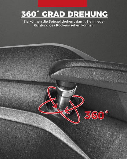 KEMIMOTO Lenkerendenspiegel Motorrad E-geprüft 360° 22mm 2 Stück