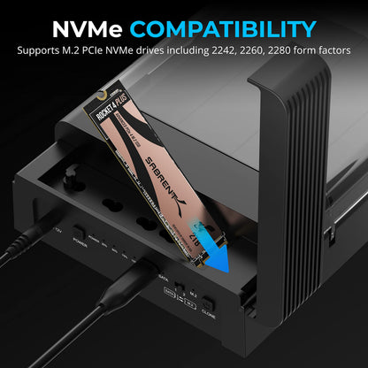 SABRENT DS-UFNC M.2 NVMe & SATA Dockingstation USB-C Klonen