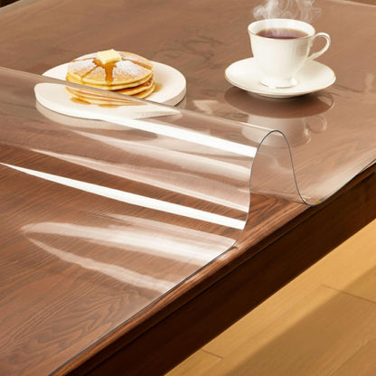 Artwelt Tischfolie transparent 2 mm, PVC Tischschutzfolie 150 x 90 cm