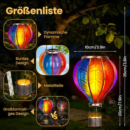 JONRRYIN Solar Heissluftballon Laterne 2er-Set für Garten & Balkon