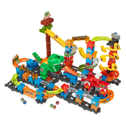 VTech Marble Rush Dino Adventures XL400 E Murmelbahn. Mehrfarbige Kunststoffmodule. Ermöglicht den Aufbau einer Laufstrecke für Murmeln.