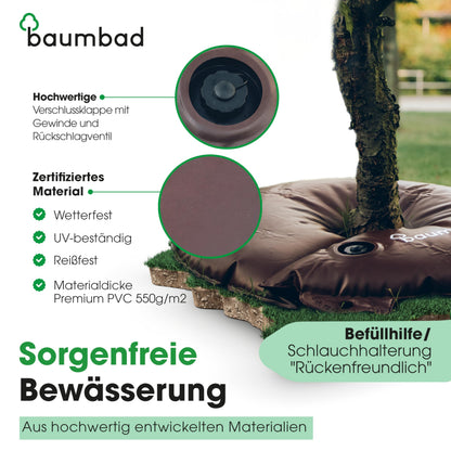 baumbad Bewässerungsring 55 Liter 5er-Set, UV-beständiges PVC, Grün