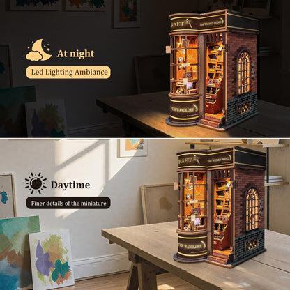 LUMYCE Book Nook Kit SQ-51: DIY-Holzpuzzle Miniaturhaus mit LED