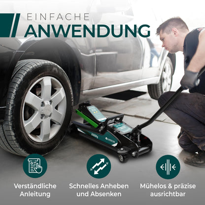 Profi hydraulischer Rangierwagenheber 2,5T flach für Tiefergelegte