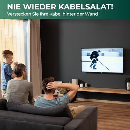 Unterputz Kabelkanal Set Oval - Multimedia Rohr 1.1M