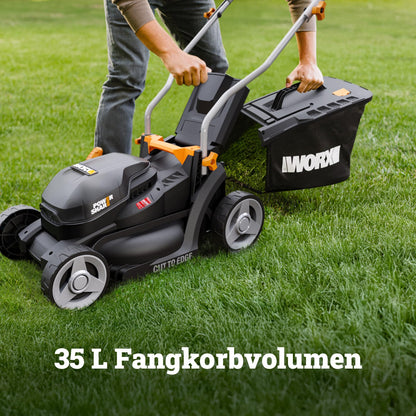 WORX WG733E Akku-Rasenmäher 20V Brushless, 33 cm, inkl. 4Ah Akku