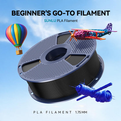 SUNLU PLA Filament 1.75mm Grau, 4x 1kg Spulen für FDM 3D-Drucker