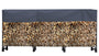 QUICK STAR Metall Kaminholzregal 272x95cm mit Schutzhülle. Hohes, rechteckiges Metallregal. Lagert Kaminholz im Freien, inklusive wetterfester Abdeckung.