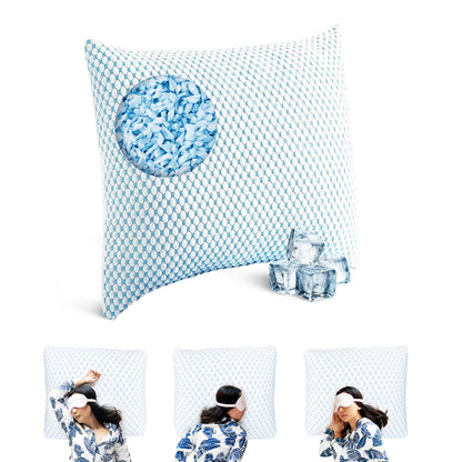 MKS Memory Foam Kissen 80x80 cm – Gel-Kopfkissen für Seitenschläfer, ergonomisch