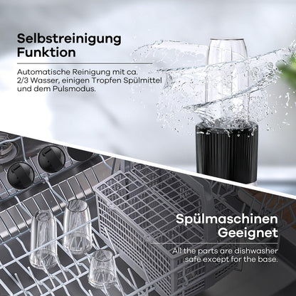 Ganiza Smoothie Maker CB08, 900 W Mini-Standmixer mit 3 To-Go-Bechern
