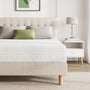 Novilla 7 Zonen Tonnentaschenfederkernmatratze 90x200 cm H3. Rechteckige Matratze in Weiß-Grau. Bietet ergonomische Schlafunterstützung.