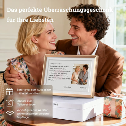 ARZOPA D10 Digitaler Bilderrahmen 10,1 Zoll WLAN Touchscreen Gold