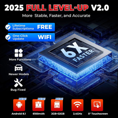 LAUNCH CRP129E V2.0 OBD2 Diagnosegerät, 4 Systeme, 12 Reset Services