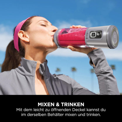 Ninja Blast Mini-Mixer kabellos, 530 ml, 2er-Pack Roségold & Silber