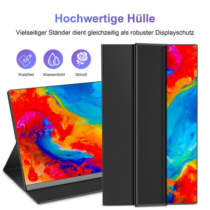 MobilView 15,6'' FHD Tragbarer IPS Monitor - mit Schutzhülle