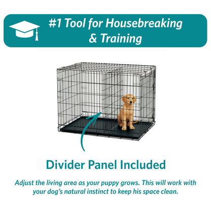 MidWest Homes for Pets iCrate 1536DDU Hundebox – Doppeltür Schwarz 90cm