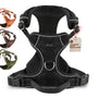 FREUDENTIER Hundegeschirr Clyde Black Edition mit Griff, Schwarz, M, atmungsaktives Mesh
