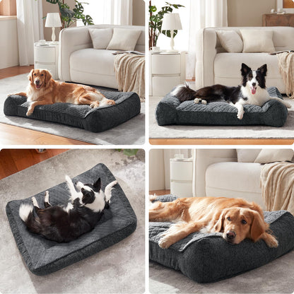 JOEJOY Orthopädisches Hundebett für grosse Hunde, 107x76x24 cm