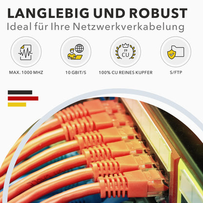 RedStar24 CAT 7 Verlegekabel 100m S/FTP 10Gbit halogenfrei