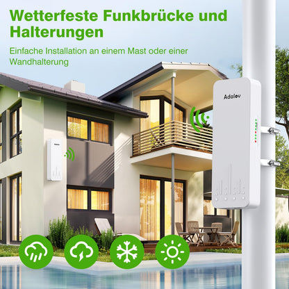 Adalov CPE660 WLAN-Bridge Outdoor 5.8 GHz - Punkt-zu-Punkt
