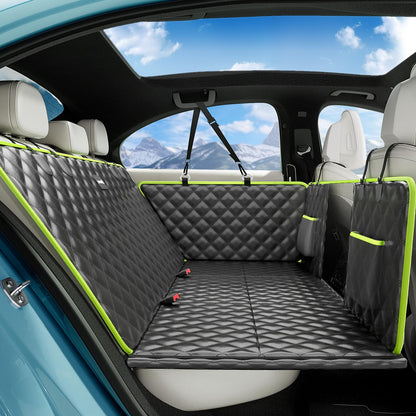 pecute Hundedecke Auto Harte Unterseite 133x62cm - 3-in-1. Rechteckige Schutzmatte mit fester Unterseite. Schützt Autositze/Kofferraum.