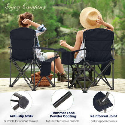 HIGH POINT SPORTS Campingstuhl XL faltbar, gepolstert bis 200 kg, Grün