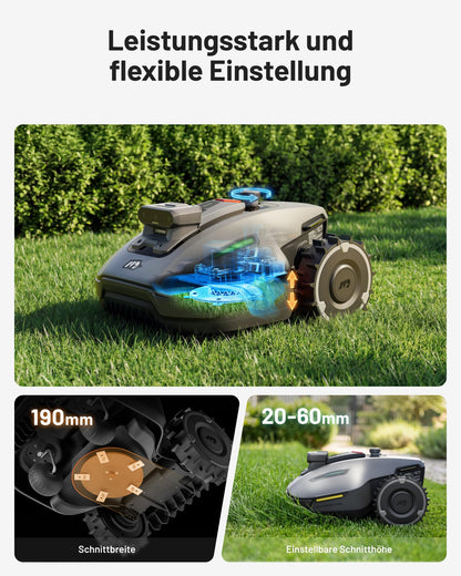 Mammotion YUKA mini 2 500 Mähroboter ohne Begrenzungskabel, 500 m²