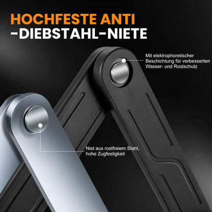 HIPARK Faltschloss HD9006 Fahrradschloss 100 cm mit Halterung