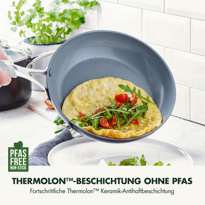 GreenPan Valencia Pro Keramik Bratpfannen-Set 20/26 cm Grau