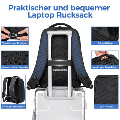 Fenree.geer Laptop Rucksack 15.6 Zoll, erweiterbar, wasserdicht