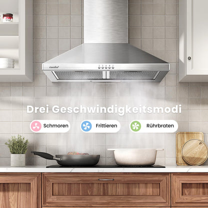 Comfee CH60A17EM400SS Dunstabzugshaube 60 cm Wandhaube, Silber