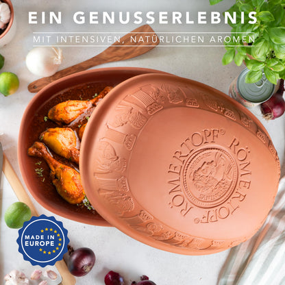 Römertopf MAXI Klassiker Gänsebräter Naturton - 7 Liter
