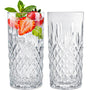 Konzept 11 Trinkgläser Set 12-teilig, 300 ml, transparent geriffelt aus Glas für Wasser und Cocktails