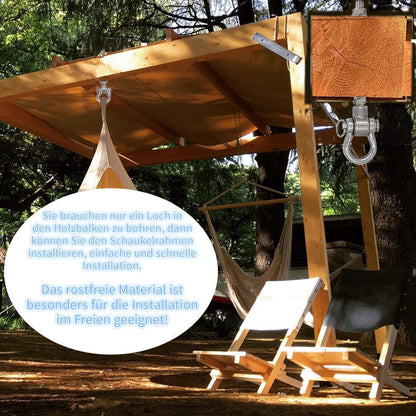 WWFFEN Schaukelhaken Edelstahl, 4er-Set mit Lagern, M10, 675 kg