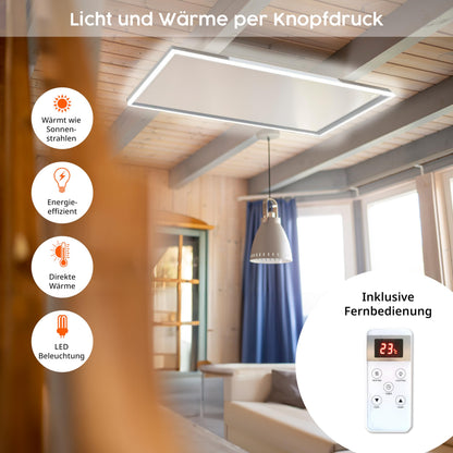 Könighaus Infrarotheizung mit LED-Deckenleuchte 1000W