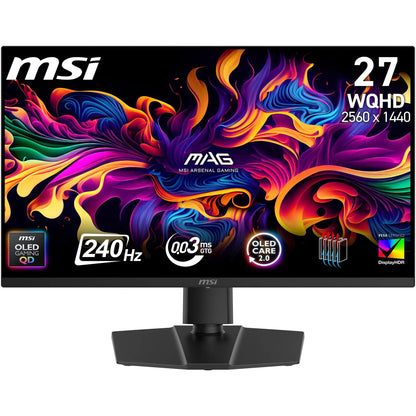 MSI MAG 273QP QD-OLED X24 26,5-Zoll-Gaming-Monitor mit 4-fach verstellbarem Standfuss